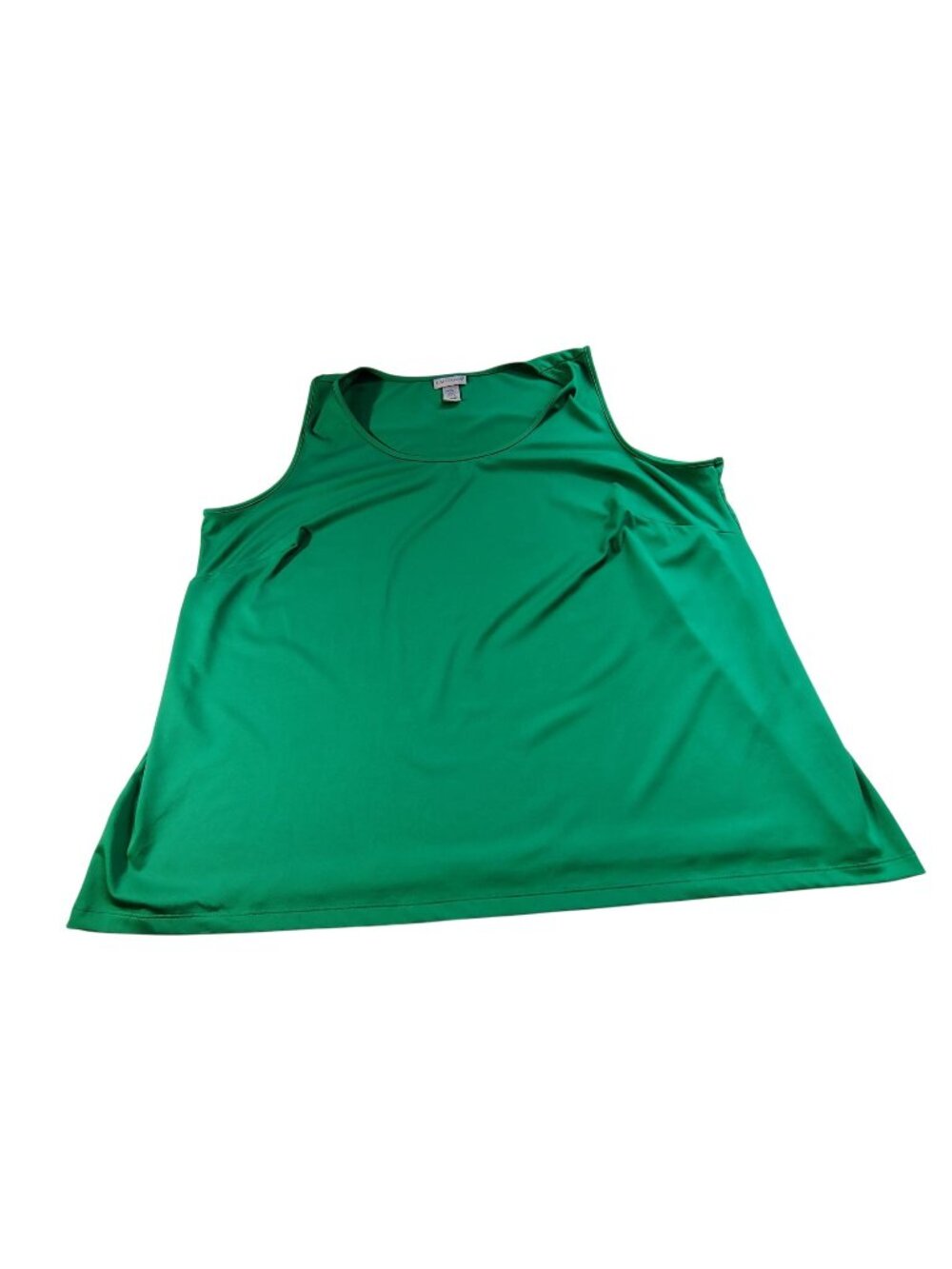 Catherines Womens  Green Sleeveless Tank Top Size 3X 26/28W Lightweight Stretch